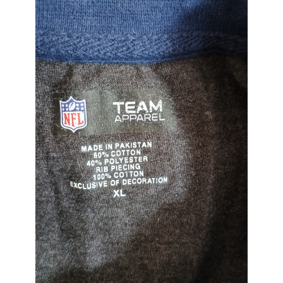 NFL Team Apparel Shirt Men XL Gray New England Patriots Logo Crewneck Sweatshirt - Picture 3 of 10